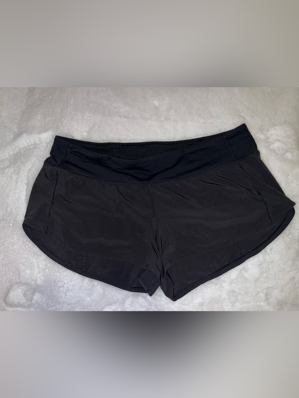 lululemon athletica Black Athletic Shorts with Wide Waistband